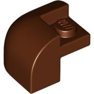 Reddish Brown Slope Curved 2 x 2 x 1 1/3 Corner with Reces Stud - LEGO - 67810