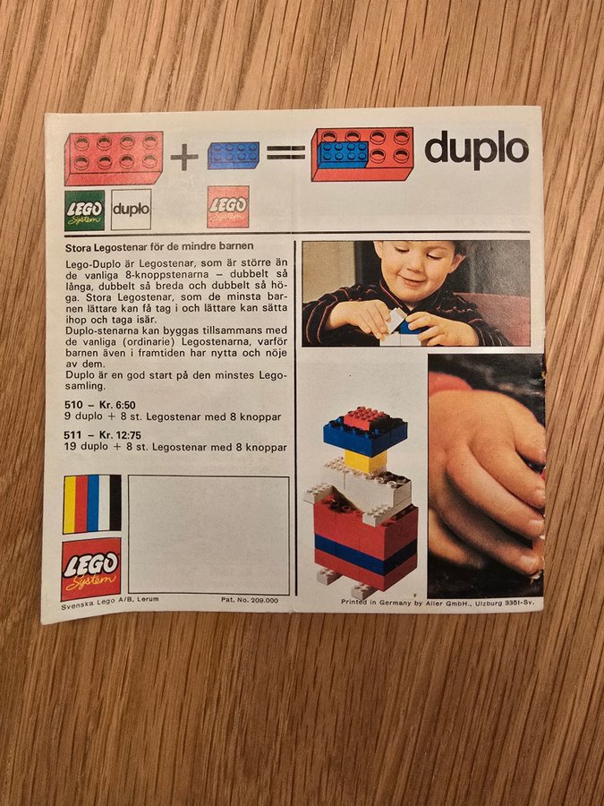 Lego katalog från 1969