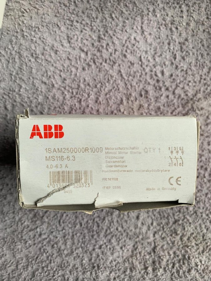 ABB Motorskyddsbrytare MS116-63 - 4013614320323