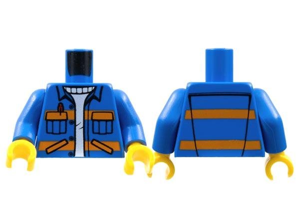 Blue Torso City Jacket - LEGO - Minifigur - 973pb3100c01