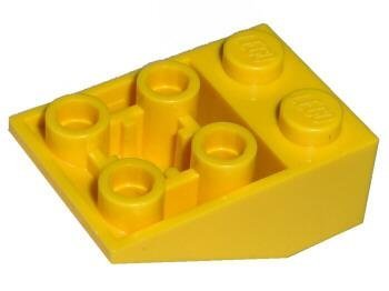 Yellow Slope Inverted 33 3 x 2 with Flat Bottom Pin - LEGO - 3747b