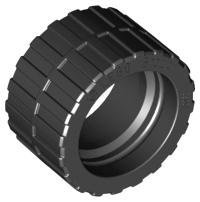 Black Tire 24 x 14 Shallow Tread Band Around Center of Tread - LEGO - 89201