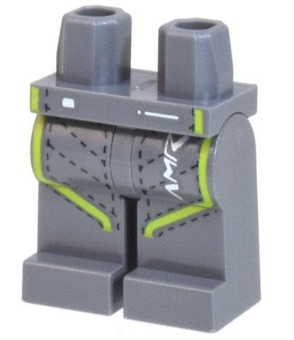 Dark Bluish Gray Hips and Legs with Race Suit - LEGO - Minifigur - 970c00pb1353