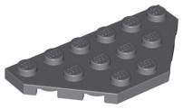 Dark Bluish Gray Wedge Plate 3 x 6 Cut Corners - LEGO - 2419