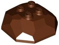 Reddish Brown Rock 4 x 4 Octagonal Boulder Top - LEGO - 30293