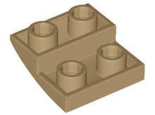 Dark Tan Slope Curved 2 x 2 x 2/3 Inverted - LEGO - 32803