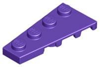 Dark Purple Wedge Plate 4 x 2 Left - LEGO - 41770