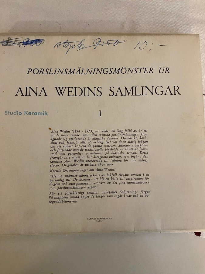 Porslinsmålning Aina Wedin samlingar bilder