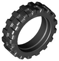 Black Tire 21mm D x 6mm City Motorcycle - LEGO - 50861