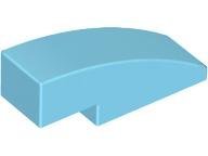 Medium Azure Slope Curved 3 x 1 - LEGO - 50950