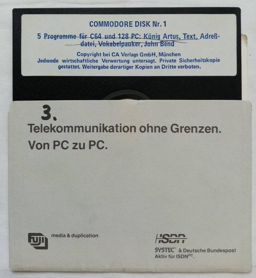 Commodore Disk Nr1 (Computer-Aktiv-Verlags-GmbH) Lös Disk -  Commodore 64  128