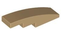 Dark Tan Slope Curved 4 x 1 - LEGO - 61678