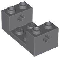 Dark Bluish Gray Technic Brick 2 x 4 x 1 1/3 with 2 x 2- LEGO - 67446