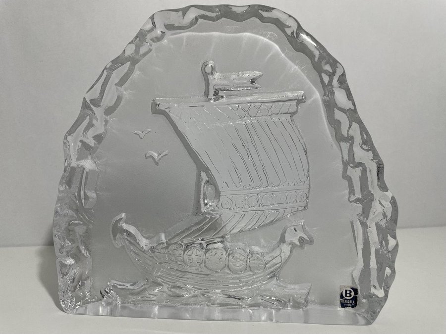 Bergdala Vikingaskepp i Glasblock