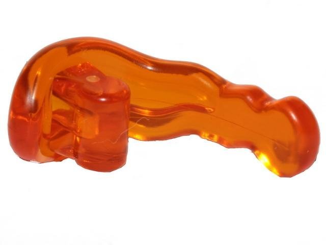 Trans-Orange Wave Rounded Energy with Bar Handle (Power Blast) - LEGO - 27393