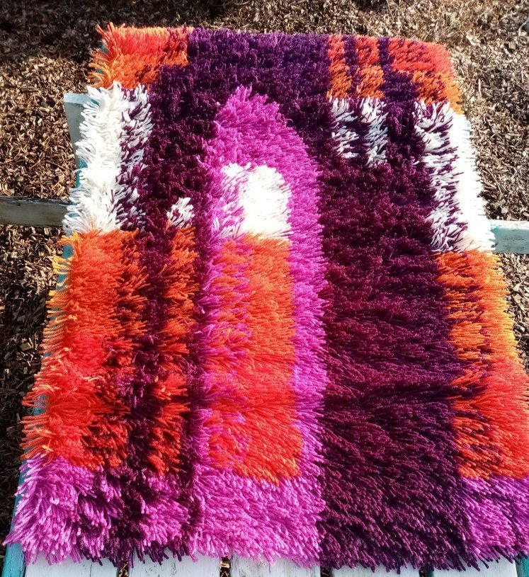 Vintage Rug Deep Purple A fire in the Sky