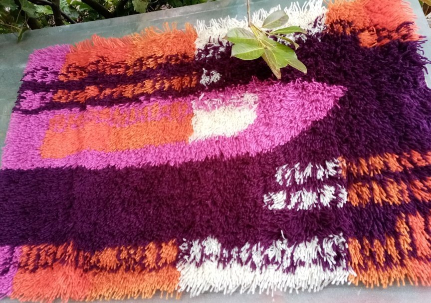 Vintage Rug Deep Purple A fire in the Sky