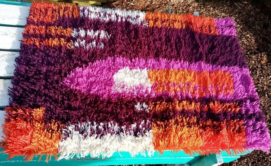 Vintage Rug Deep Purple A fire in the Sky