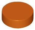 Dark Orange Tile Round 1 x 1 - LEGO - 98138