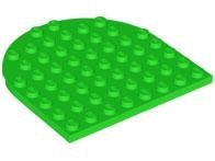 Bright Green Plate Round 8 x 8 Rounded End - LEGO - 41948