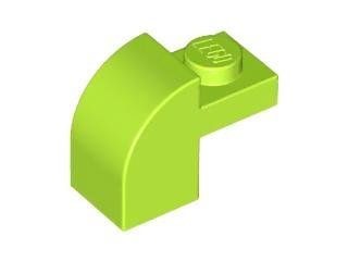 Lime Slope Curved 2 x 1 x 1 1/3 with Recessed Stud - LEGO - 6091