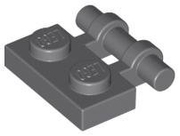 Dark Bluish Gray Plate Modified 1 x 2 with Bar Handle on Side - LEGO - 2540