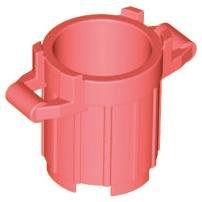 Coral Container Trash Can with 4 Cover Holders - LEGO - 92926