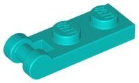 Dark Turquoise Plate Modified 1 x 2 with Bar Handle on End - LEGO - 60478