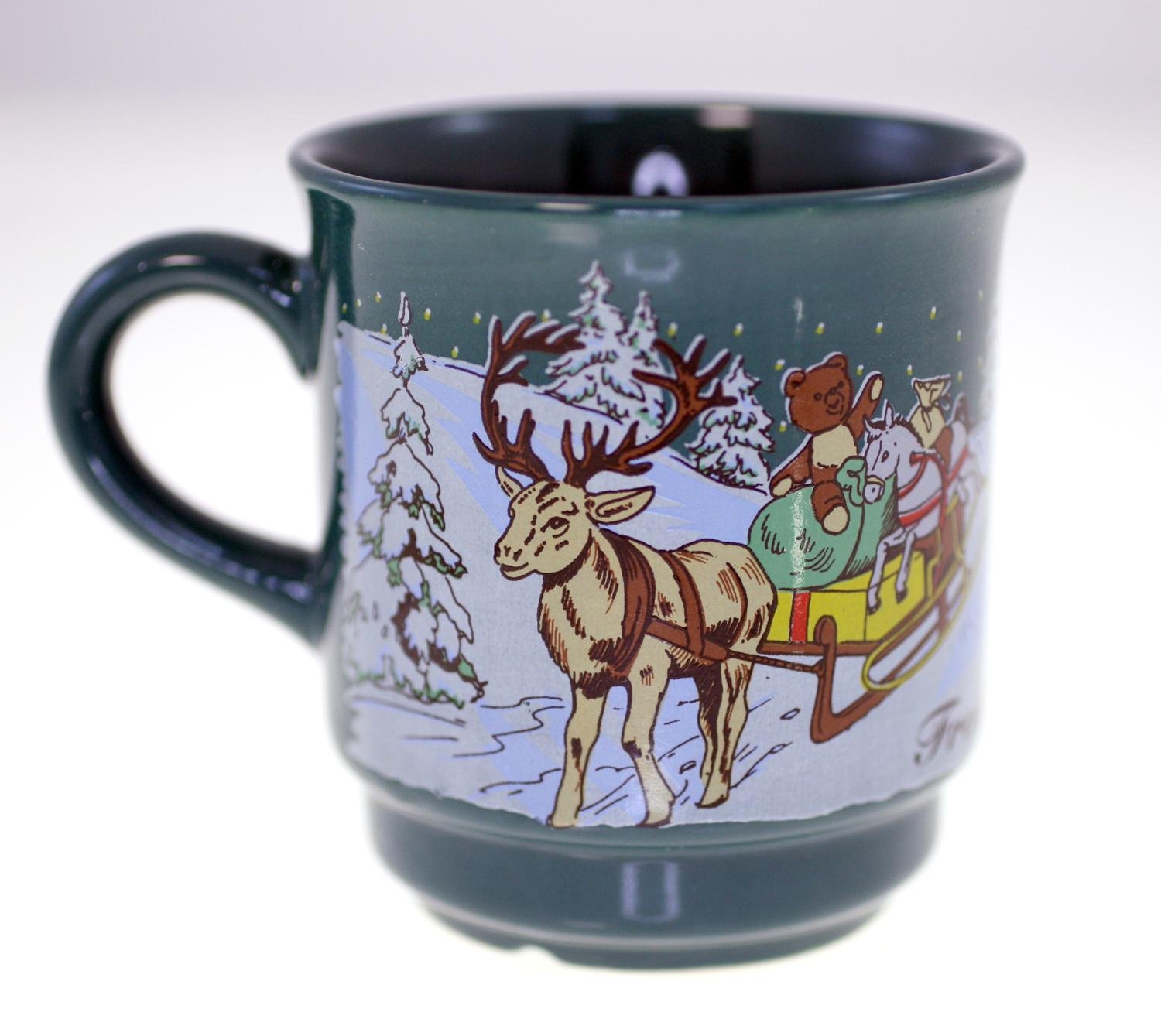 Vintage Frohe Weihnachten mug circa 1980s-German Xmas mug (Weight: 236g)