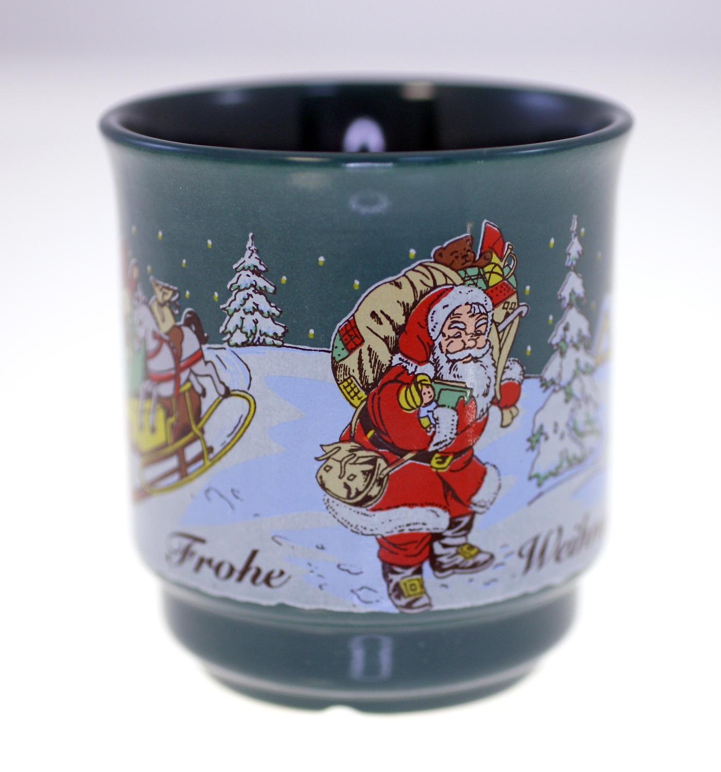 Vintage Frohe Weihnachten mug circa 1980s-German Xmas mug (Weight: 236g)