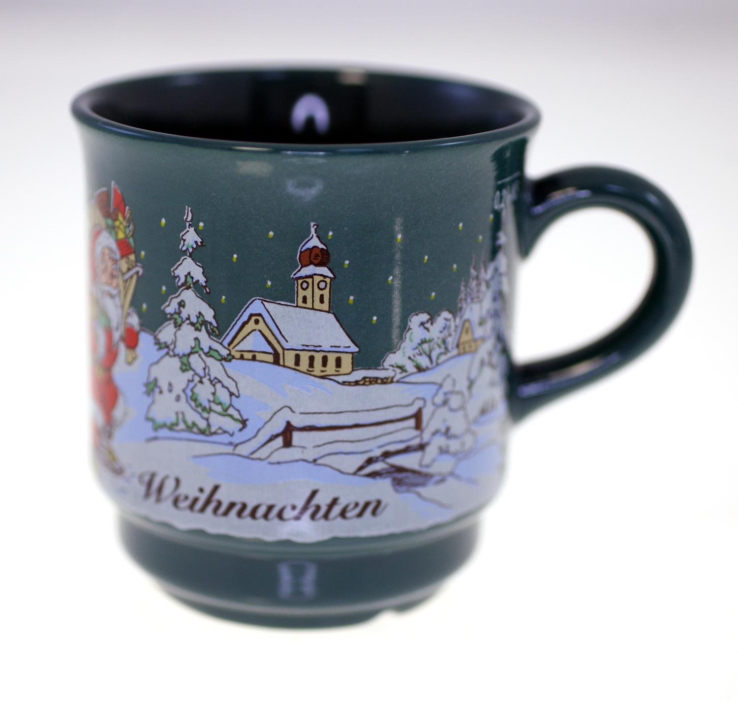 Vintage Frohe Weihnachten mug circa 1980s-German Xmas mug (Weight: 236g)