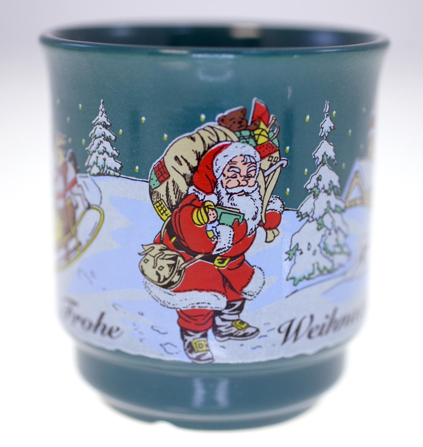 Vintage Frohe Weihnachten mug circa 1980s-German Xmas mug (Weight: 236g)