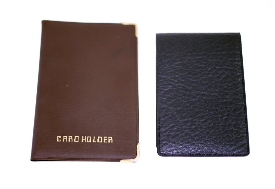 Vintage card holder and notepad from UK circa 1980s (Combined weight: 54g)