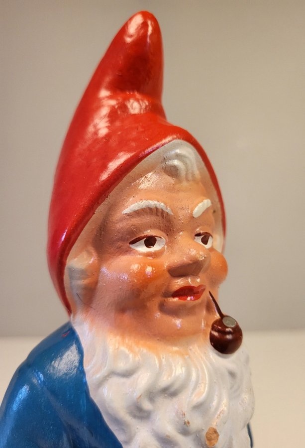 ** Gräfenroda Tomte Tyskland keramik pipa lykta äldre retro vintage