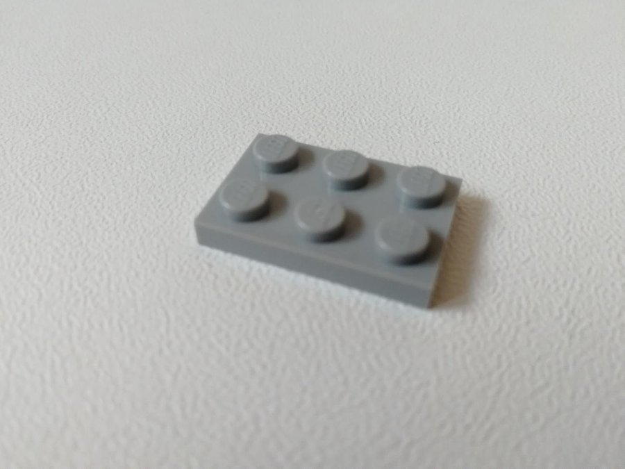 Lego - plate - platt - bas - 2x3 - part 3021 - ljusgrå (bluish)