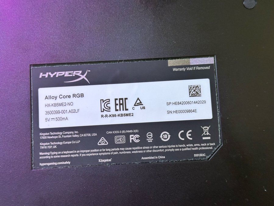 HyperX Alloy Core RGB