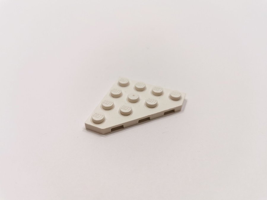 Lego - vinge - plate - hörn - 4x4 - part 30503 - vit