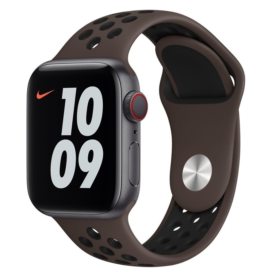 Sportband 44/45/46/49mm (S/M) Apple Watch Armband - MÖRKBRUN / SVART