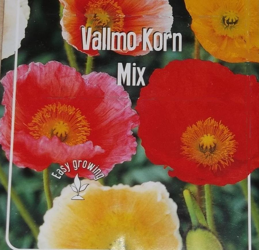 Vallmo Korn- Mix Gul Rosa Röd 15 Frön