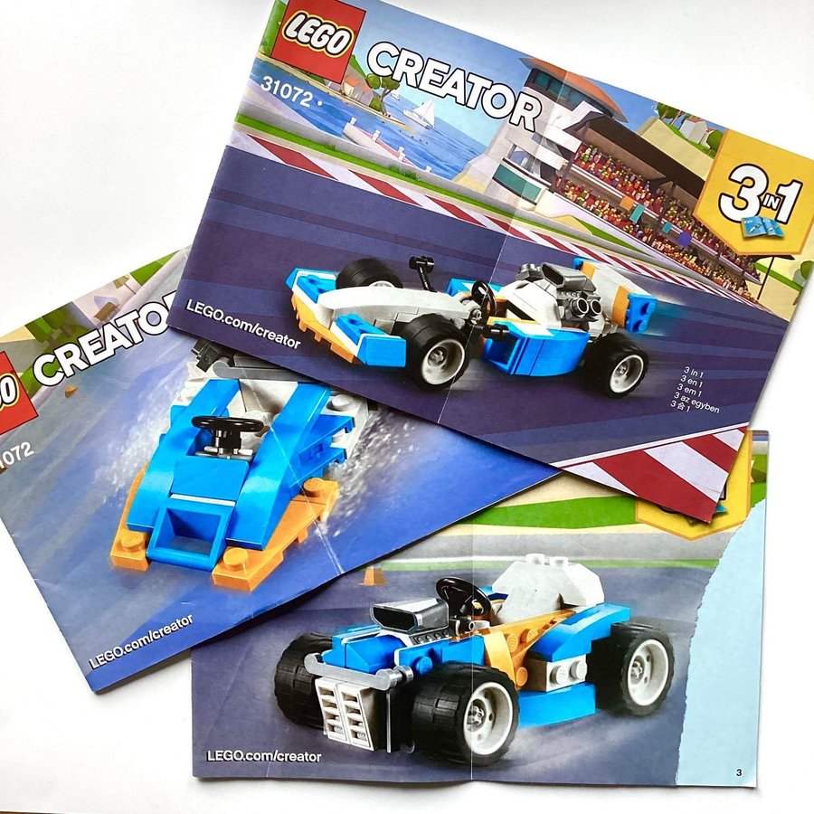 Lego Manual Creator 31072 3 st Manualer Beskrivning Instruktioner Idéer