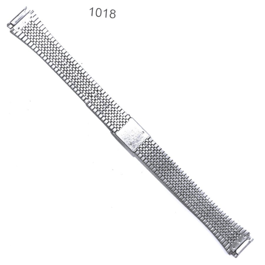 Beg silverfärgat klockarmband med hornavst 12 mm