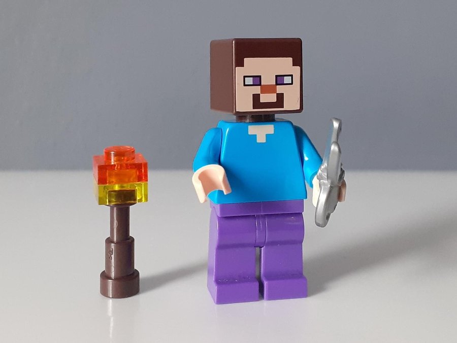 Lego Minecraft Steve figur minifigur gubbe