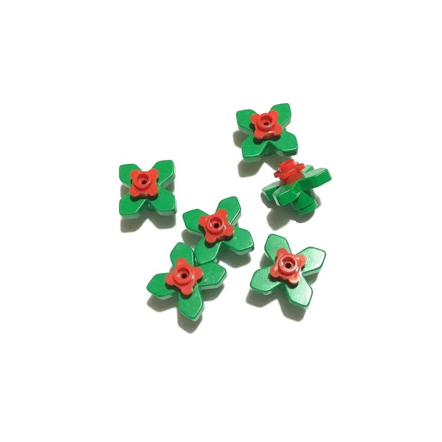 Lego Minecraft Delar Tillbehör Blommor Växter röda gröna