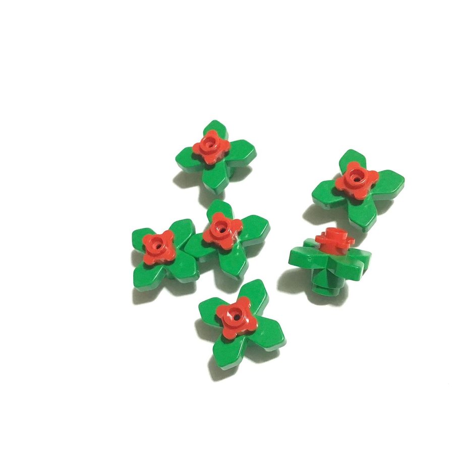 Lego Minecraft Delar Tillbehör Blommor Växter röda gröna