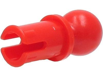 Red Technic Pin with Friction Ridges and Tow Ball - LEGO - 6628a