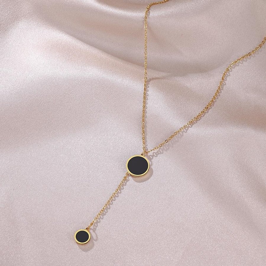 Elegant 14k guld halsband guldpläterad smycke rostfritt stål trendig Nickelfri