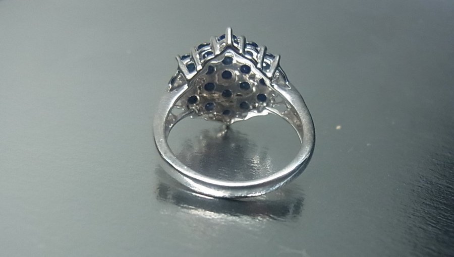 SAPPIRRING SILVER 925 signerad / SAPHIR RING SILBER 925 signiert