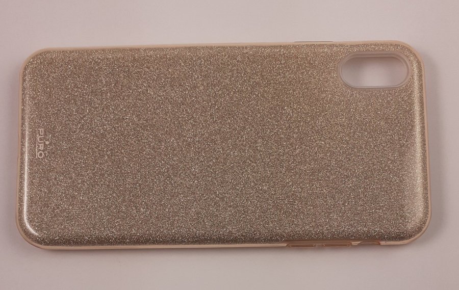 *Nytt Mobilskal Mobilcase Case Glitterskal iPhone XS Max Qi-kompatibelt Guld