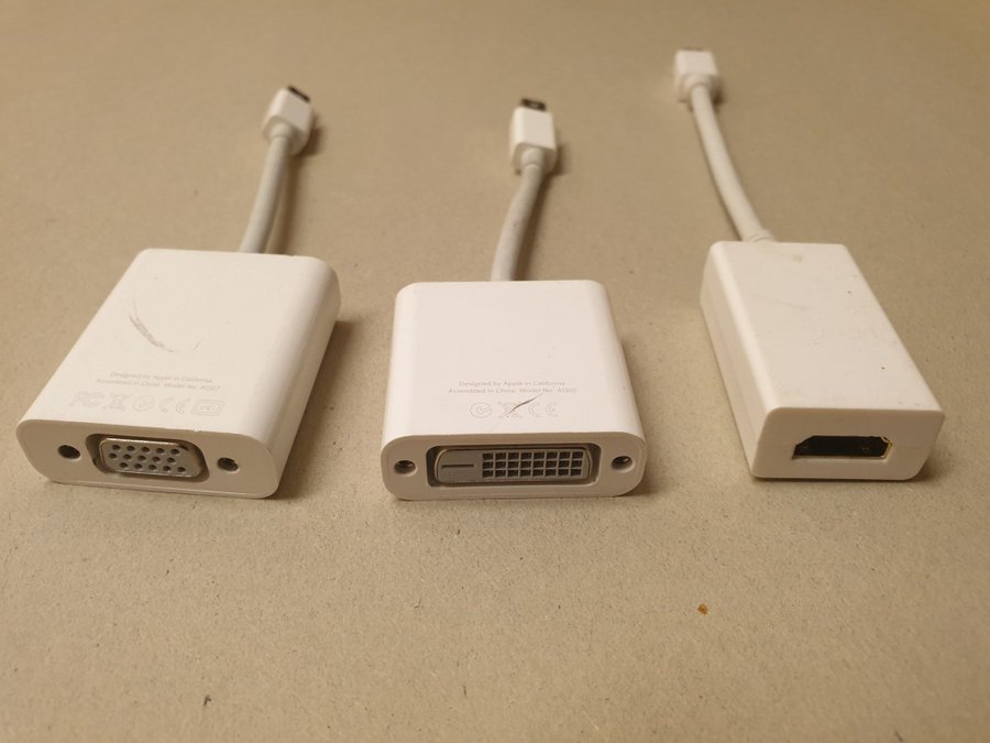 3/st olika dispayport till DVI-DHDMI och VGA adapter