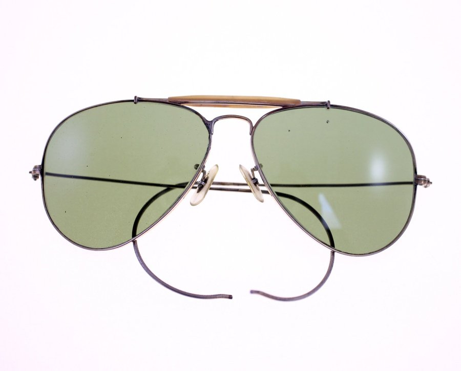 Ray-Ban BL vintage gold-tone metal aviators for men-circa 1960s-glass lenses